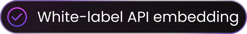 White-label API embedding