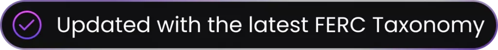 Updated with the latest FERC Taxonomy